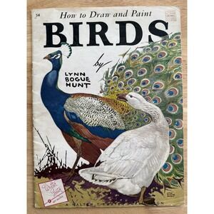 VTG How to Draw and Paint Birds Magazine Book‎ Walter Foster Art Manual 1960s